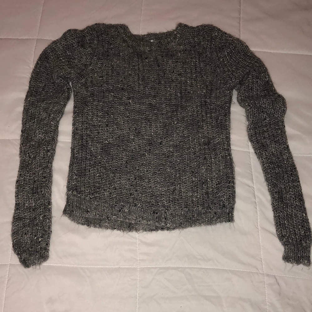 Gray cropped sweater